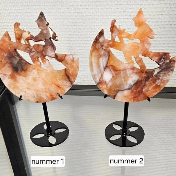 Pink fire Azeztuliet heks met kat op maan nummer 1, Ophalen of Verzenden