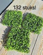 132 x kunststof Buxus matjes 25x25x5cm, Huis en Inrichting, Woonaccessoires | Kunstplanten en Kunstbloemen, Ophalen, Zo goed als nieuw