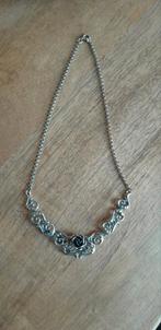 vintage zilveren ketting met roosje, Ophalen of Verzenden, Overige materialen