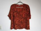 Nr.31: Mooie blouse van Anna maat 44 tijgerprint Maat L - XL, Anna, Maat 42/44 (L), Oranje, Ophalen of Verzenden