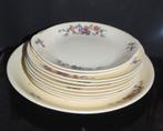 Servies Gouda Holland PlaZuid Serveerschaal borden roosjes, Antiek en Kunst, Antiek | Servies los, Ophalen of Verzenden