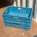 Partij kunststof kratten / kisten 18 stuks stapelbaar, Ophalen, Gebruikt, 40 tot 60 cm, 50 tot 75 cm