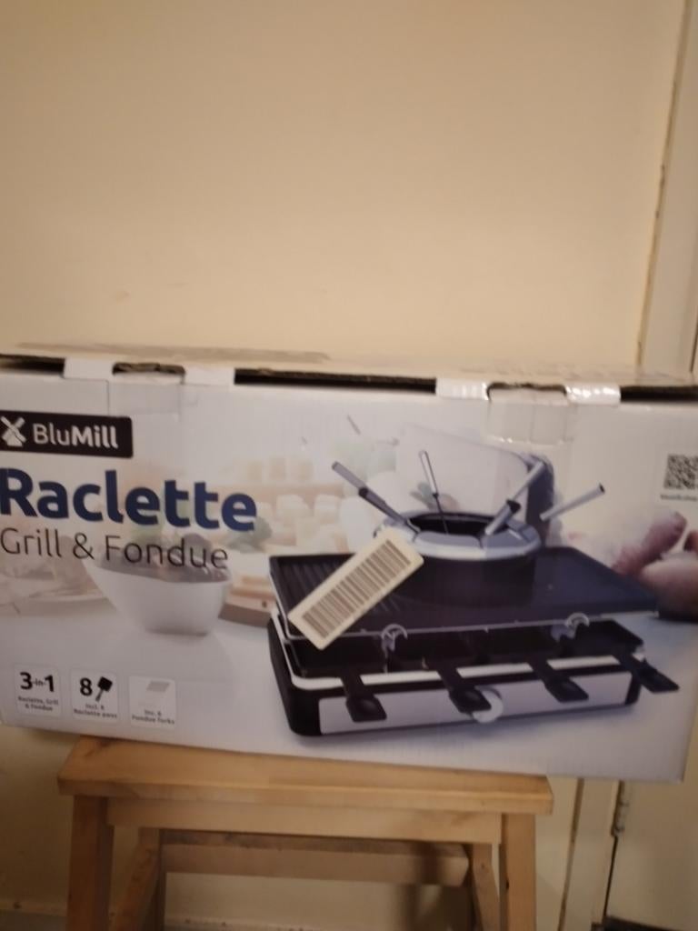 BluMill Raclette Grill & Fondue - Nieuw in doos!, Ophalen of Verzenden, Nieuw, Elektrisch, Fondueset