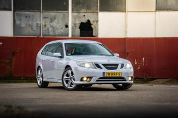Saab 9-3 1.8 T Sport Estate 2009 Snow Silver beschikbaar voor biedingen