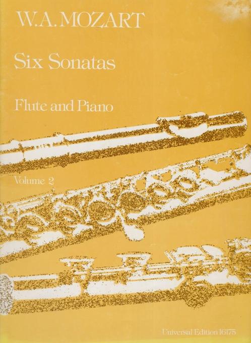 W.A.MOZART - Six Sonates - Flute and Piano - Volume 2, Muziek en Instrumenten, Bladmuziek, Gebruikt, Artiest of Componist, Klassiek
