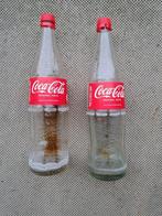 2X 1 liter Coca-Cola flessen van Glas, Verzamelen, Overige Verzamelen, Gebruikt, Ophalen of Verzenden, Coca-Cola