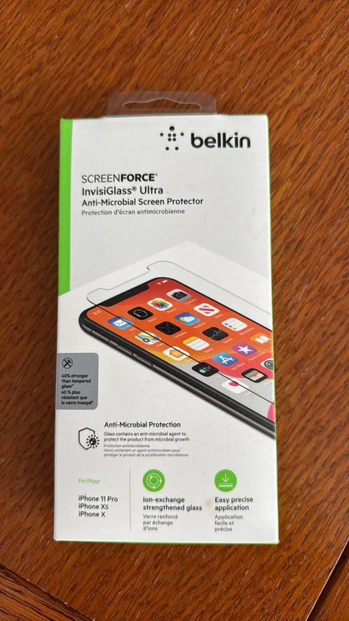 Belkin InvisiGlass iPhone 11Pro X of Xs, Telecommunicatie, Mobiele telefoons | Telefoon-opladers, Nieuw, Apple iPhone, Ophalen of Verzenden