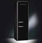 SMEG FAB32RBL5 Retro Koelkast - Zwart, Ophalen, Gebruikt, 200 liter of meer, 60 cm of meer