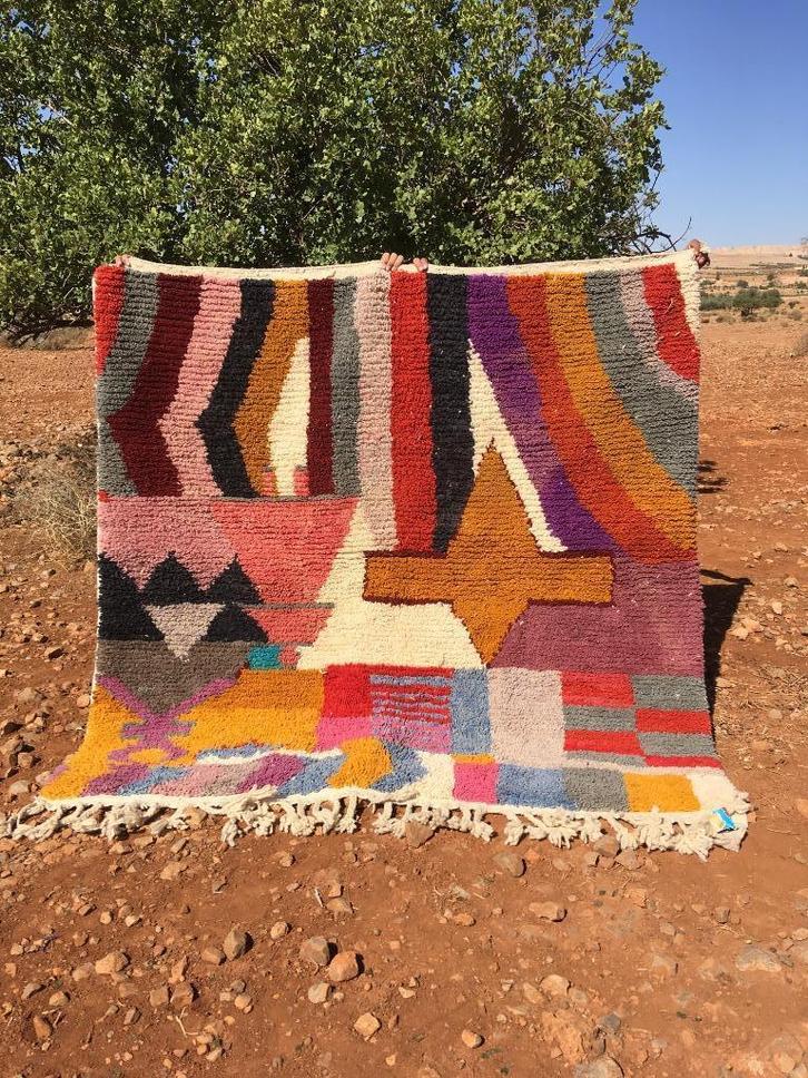 Boujaad-kleed 192 x 202 cm, Huis en Inrichting, Stoffering | Tapijten en Kleden, Nieuw, 200 cm of meer, 150 tot 200 cm, Rechthoekig