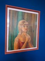 Schilderij portret olieverf op paneel, Antiek en Kunst, Kunst | Schilderijen | Klassiek, Ophalen of Verzenden