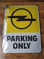 Emaille bord Opel Parking Only (NIEUW in verpakking!!), Verzenden, Nieuw, Auto's
