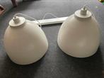 Wit metalen hanglamp 40 cm doorsnede, Huis en Inrichting, Lampen | Hanglampen, Ophalen, Zo goed als nieuw, Minder dan 50 cm