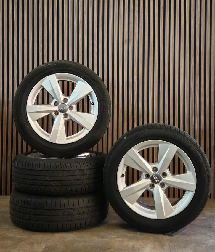 NETTE 16" Orig AUDI A1 Velgen+Goede Zomerbanden 5x100 Polo, Auto-onderdelen, Banden en Velgen, Banden en Velgen, Zomerbanden, 17 inch