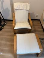 Ikea Stoel met Voetenbank - Top Conditie!, Huis en Inrichting, Fauteuils, Minder dan 50 cm, Minder dan 75 cm, Ophalen of Verzenden