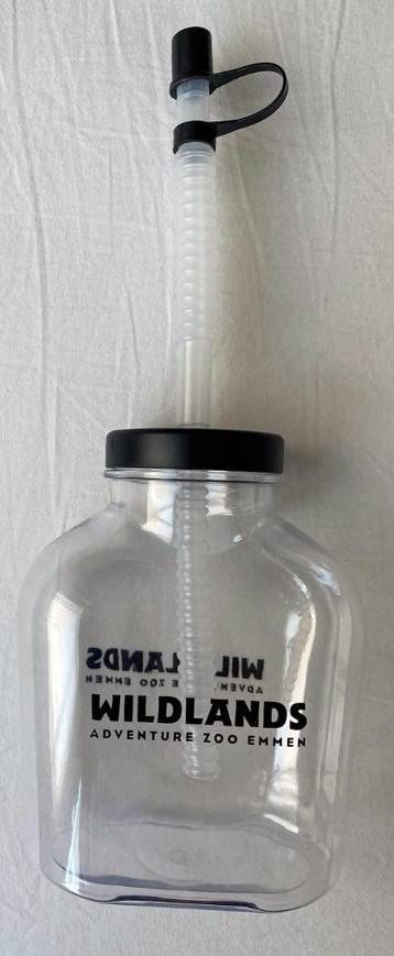 Drinkbeker met deksel en rietjes, lengte: 22 cm beschikbaar voor biedingen