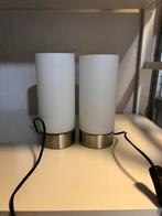2 Livarno Lux Tafellampjes - Tiptoets & Knop, Huis en Inrichting, Lampen | Tafellampen, Ophalen, Gebruikt, Metaal, Minder dan 50 cm