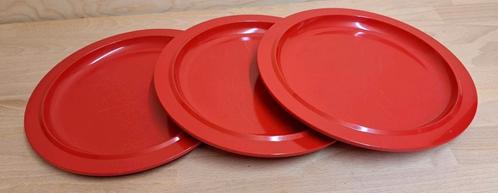 Mepal - ontbijtbordjes in rood, Caravans en Kamperen, Kampeeraccessoires, Gebruikt, Ophalen of Verzenden