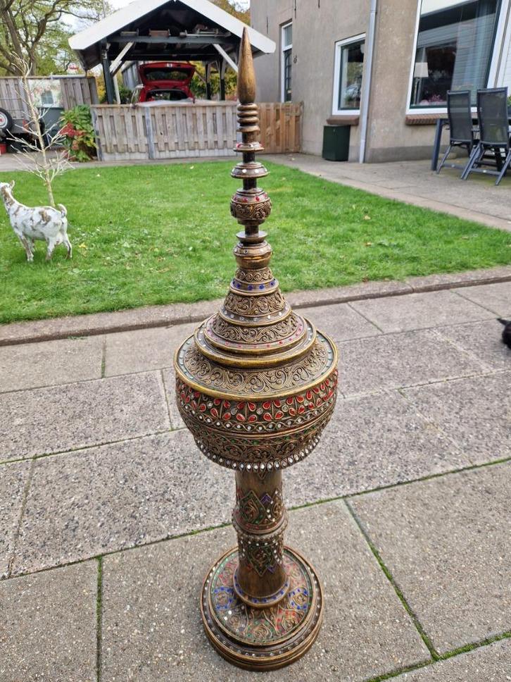 Boeddhistische tempel vloeistof bekken schaal+meer brocante., Antiek en Kunst, Kunst | Designobjecten, Ophalen of Verzenden