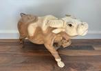 Handgemaakte suar-houten waterbuffel - GROOT +/- 50cm, Antiek en Kunst, Ophalen of Verzenden