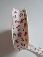 Nieuwe rol kersen biasband 20 meter, Hobby en Vrije tijd, Ophalen of Verzenden, Nieuw, Lint, Band of Elastiek