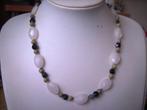 Een mooie Edelstenen ketting met facet Witte Jade edelstenen, Sieraden, Tassen en Uiterlijk, Antieke sieraden, Verzenden, Overige materialen