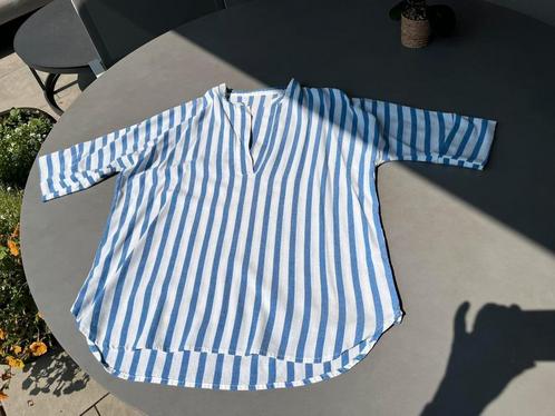 Blauw/witte By-Bar blouse, maat XL, Kleding | Dames, Blouses en Tunieken, Gedragen, Maat 46/48 (XL) of groter, Blauw, Verzenden