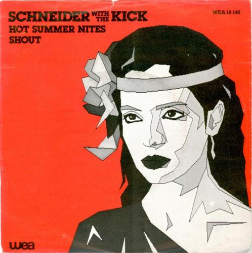 Single (1982) Schneider with the Kick - Hot Summer Nites, Cd's en Dvd's, Vinyl | Pop, Gebruikt, 1980 tot 2000, Overige formaten