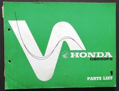 Originele Honda CB550F2 Parts List - 1976, Motoren, Handleidingen en Instructieboekjes, Honda, Verzenden
