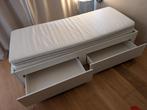 FLEKKE Daybed met 2 lades en 2 matrassen, Ophalen, Gebruikt, 90 cm, Wit