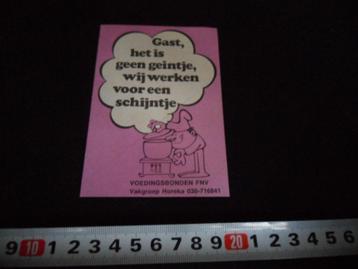 sticker strip kok gast, geen geintje werken voor schijntje beschikbaar voor biedingen