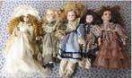 5 vintage poppen met stenen hoofd en handen samen 12,50, Verzamelen, Poppen, Ophalen of Verzenden, Pop