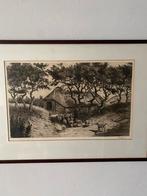 De Schaapskooi, zeefdruk, Antiek en Kunst, Kunst | Litho's en Zeefdrukken, Ophalen of Verzenden