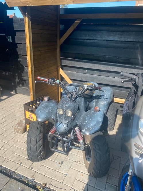 50cc 2t quad op brom, Fietsen en Brommers, Minibikes, Midibikes en Pitbikes, Gebruikt, Overige typen, Ophalen
