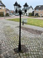 Gietijzeren lantaarnpaal met 3 lampen, Ophalen of Verzenden, Gebruikt