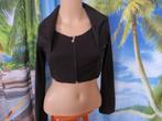 Zwart kort blouse jasje  / bolero styl rond mt 42 van ART, Zwart, Maat 42/44 (L), ART, Ophalen of Verzenden