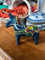 Vintage Blauw Dala Paardje uit Zweden - 7cm, Ophalen of Verzenden, Gebruikt, Dier