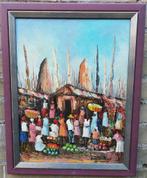 H. Leger, Handelen op de kade. 36/46 cm., Antiek en Kunst, Ophalen