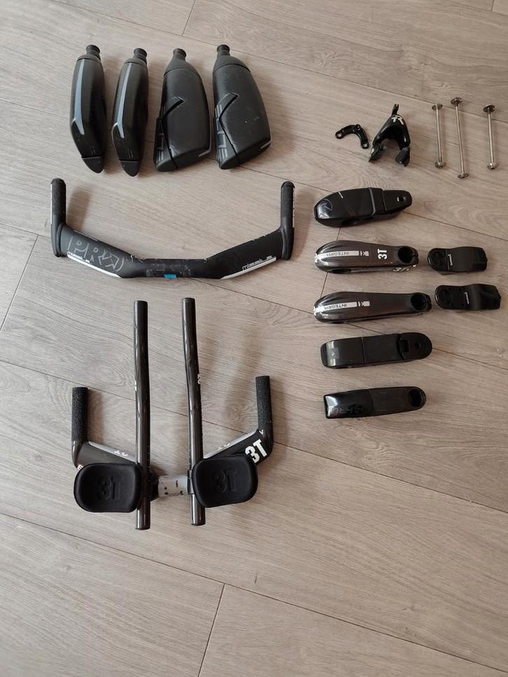 Tijdrit Onderdelen: Sturen, Stuurpennen, Bidons, Remhoef, Fietsen en Brommers, Fietsonderdelen, Gebruikt, Racefiets, Stuur, Ophalen of Verzenden