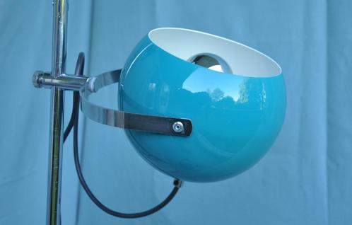Herda | Staande vloerlamp | dubbele bollamp | Teal | Design, Huis en Inrichting, Lampen | Vloerlampen, Zo goed als nieuw, 150 tot 200 cm