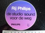 sticker rij philips de studio sound voor de weg logo, Verzamelen, Stickers, Verzenden, Zo goed als nieuw, Merk