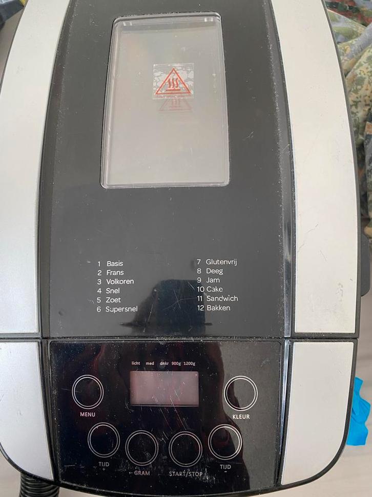 Inventum Broodbakmachine - Zwart - Goede Staat, Witgoed en Apparatuur, Broodbakmachines, Zo goed als nieuw, Met timer, 800 tot 1200 gram deeg