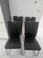 Eetkamerstoelen zwart, Huis en Inrichting, Ophalen, Gebruikt, Zwart, Vier