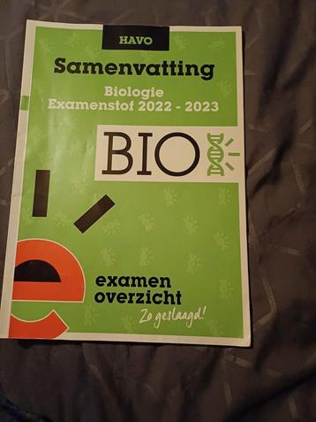 HAVO Biologie Samenvatting 2022-2023 beschikbaar voor biedingen