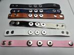 Leren armbanden met drukknopen., Sieraden, Tassen en Uiterlijk, Ophalen of Verzenden, Gebruikt, Leer