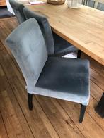 Mooie velourse eetkamerstoelen van de Troubadour, Huis en Inrichting, Ophalen, Stof, Vier