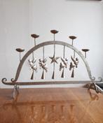 Bijzonder decoratieve zilverkleurige Noorse kandelaar, Ophalen