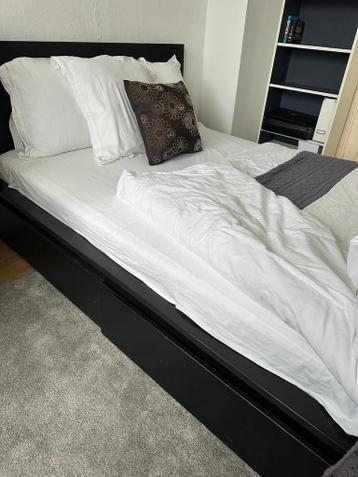 Ikea Malm bed met lades (zwart) - afbeelding 2