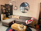 HENLEY CHESTERFIELD BANK MET CHAIS LONGUE HARRIS TWEED STOF, Ophalen of Verzenden