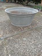 Mooie zinken teil - Plantenbak of decoratie, Tuin, Gebruikt, Minder dan 30 cm, Rond