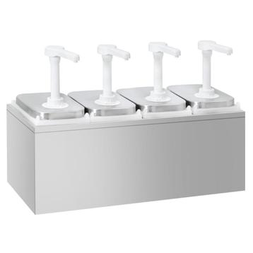 Sausdispenser - 4x 2 liter - incl. roestvrijstalen frame  beschikbaar voor biedingen
